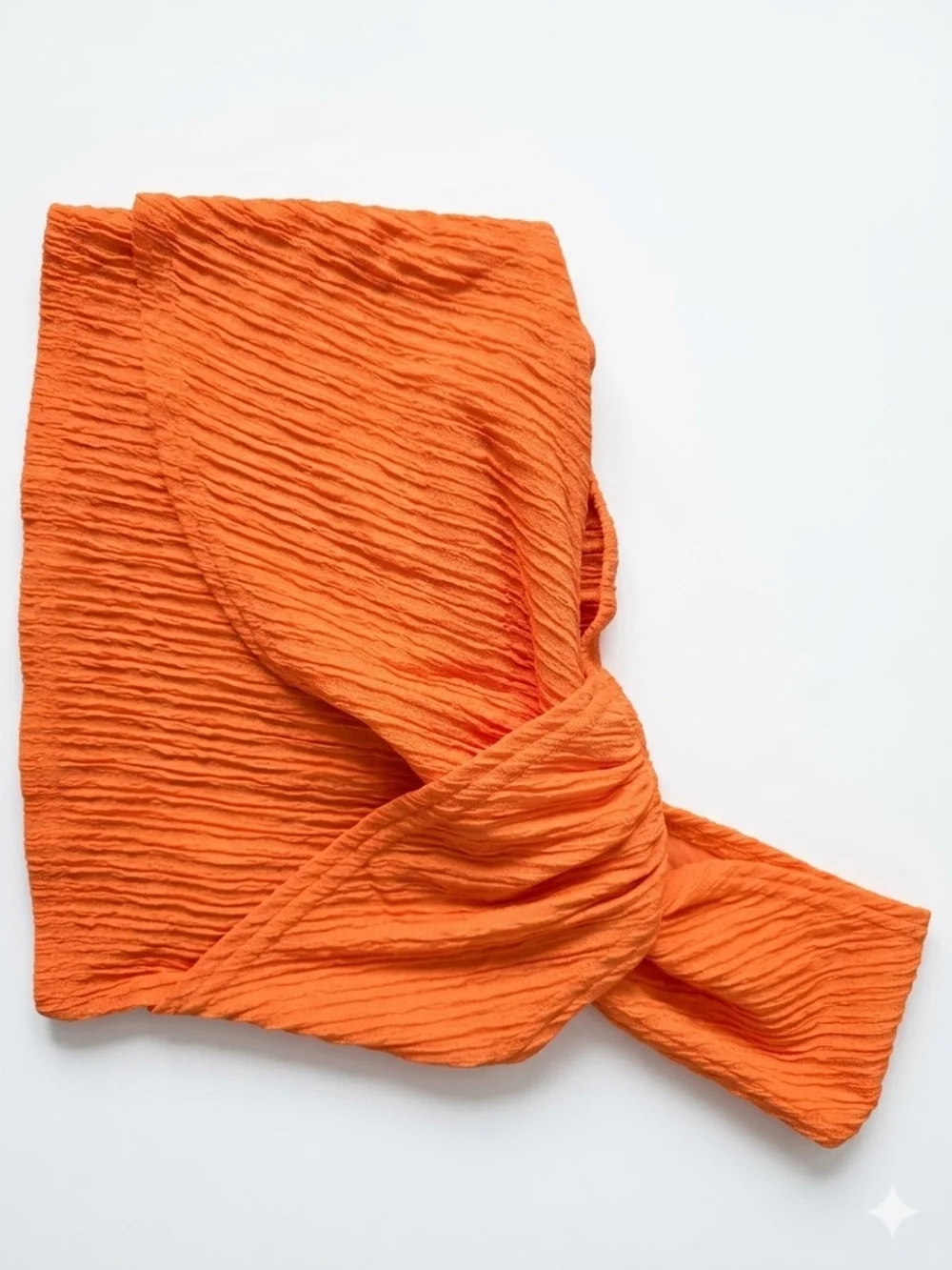 SHEIN Orange One-Shoulder Crop Top & Wide-Leg Pants Set